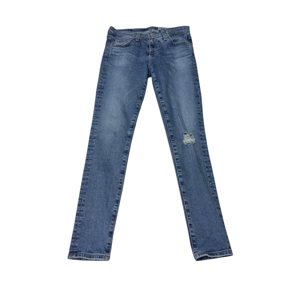 AG Adriano Goldschmied The Legging Jeans Blue Distressed Skinny Womens 26X27
